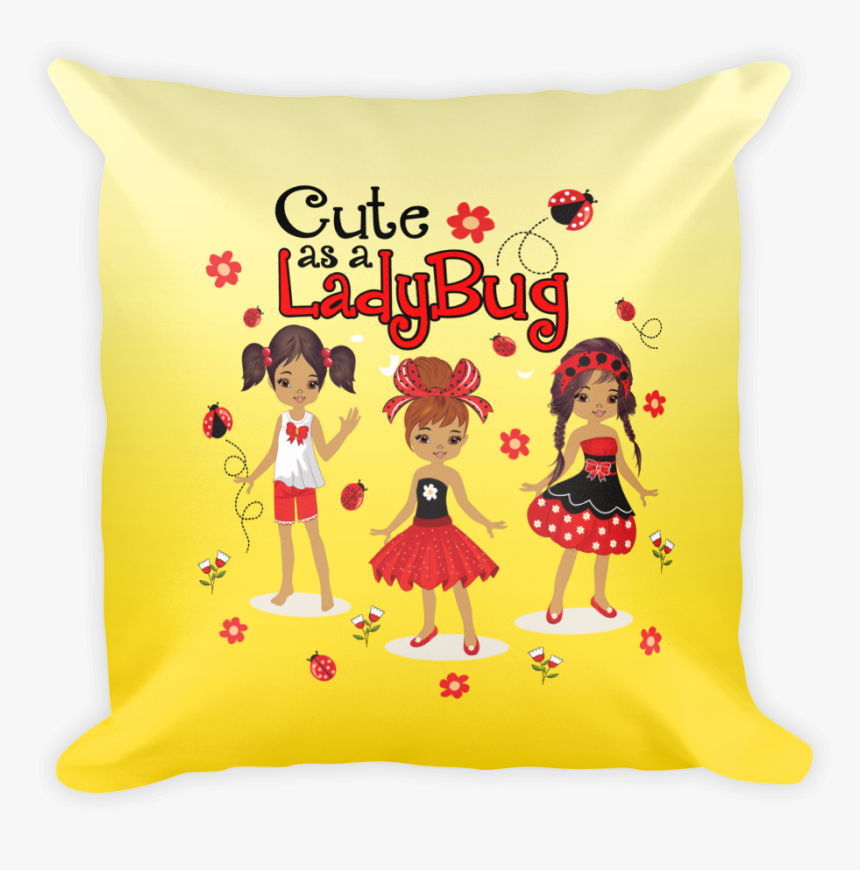 Cute As A Ladybug Square Pillow - Cushion