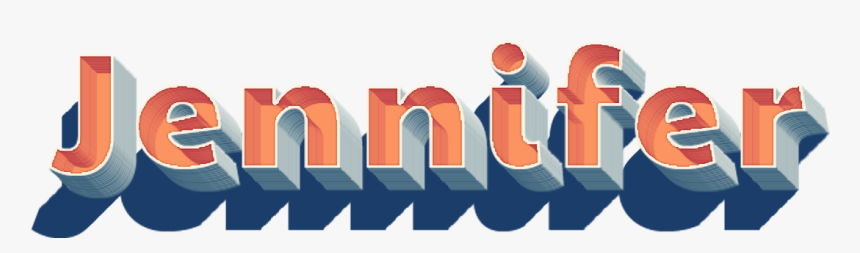 Jennifer 3d Letter Png Name - Graphic Design