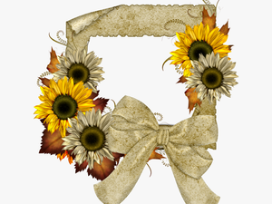 Clipart Banner Sunflower - Transparent Sunflower Frame Png