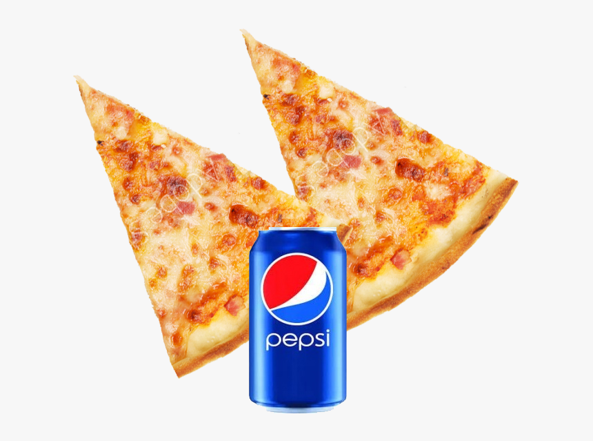 Transparent Pizza Slice Clipart Png - 2 Pizza Slice And Soda