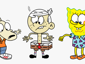 Transparent Doodlebob Png - Spongebob And Lincoln Loud