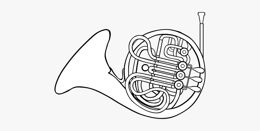 Vector Image Of French Horn - French Horn Clipart