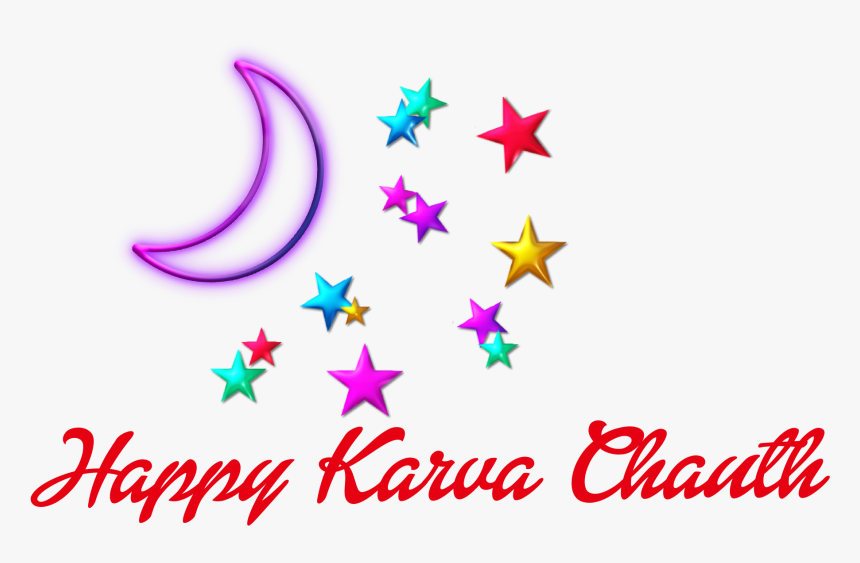 Happy Karva Chauth 2019 Png Photo Background - Transparent Colorful Stars Png