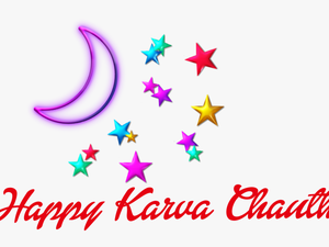 Happy Karva Chauth 2019 Png Photo Background - Transparent Colorful Stars Png