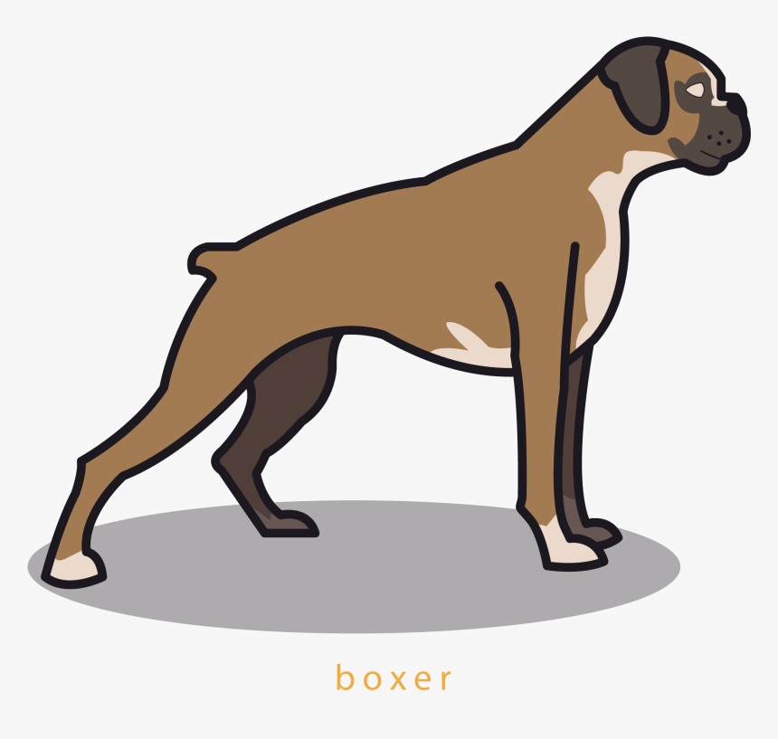 Transparent Boxer Dog Png - Perro Caricatura Png