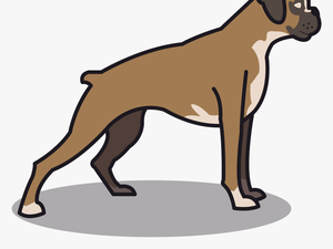 Transparent Boxer Dog Png - Perro Caricatura Png