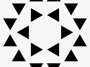 Polygonal Ornament Of Small Triangles In Star And Hexagon - Png Small Black Shapes