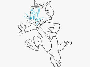 How To Draw Tom From Tom And Jerry - Line Art