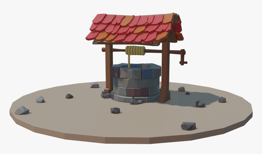 3d Modeling Low Poly Well Featur