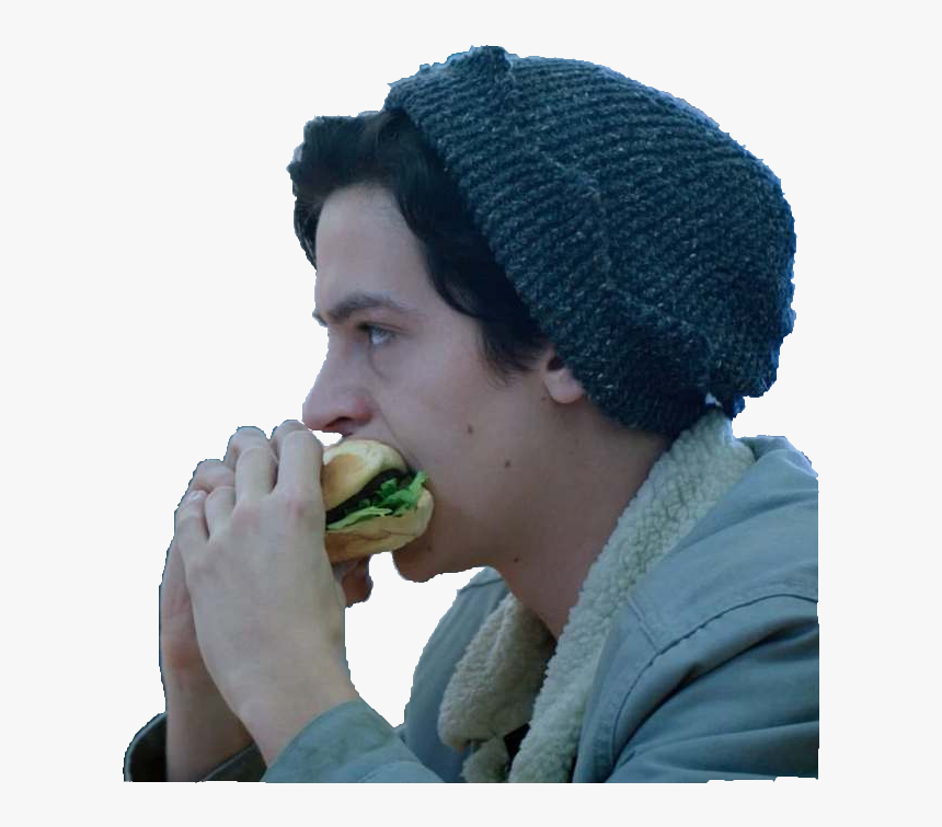 Transparent Cw Riverdale Jughead Eating A Burger Definitely - Cole Sprouse Eating A Burger