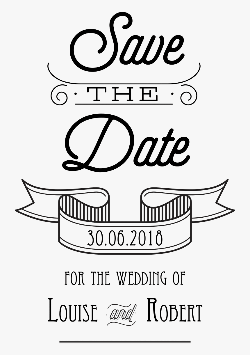 Transparent Save The Date Stamp 