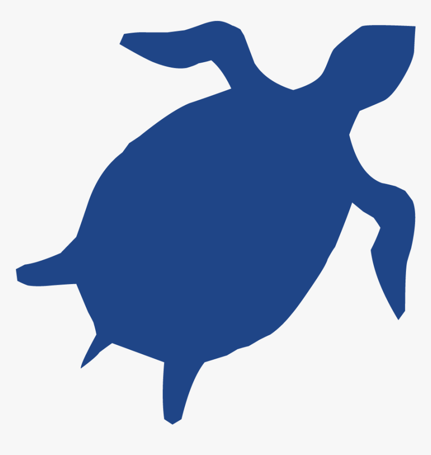 Sea Turtle Cobalt Blue Silhouett