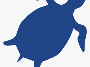 Sea Turtle Cobalt Blue Silhouette Clip Art - Turtle Silhouette Blue Png
