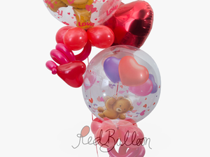 Teddy Bear Love Valentines Red Balloon Cork - Teddy Bear Images With Balloons