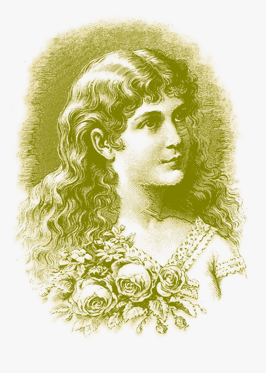 Vintage Flower Girl - Illustration