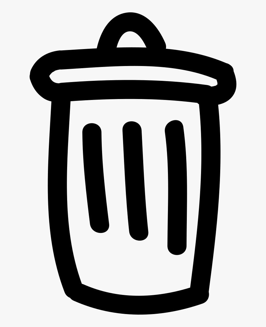 Trash Can Hand Drawn Symbol - Dr