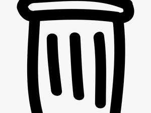 Trash Can Hand Drawn Symbol - Drawn Trash Can Png