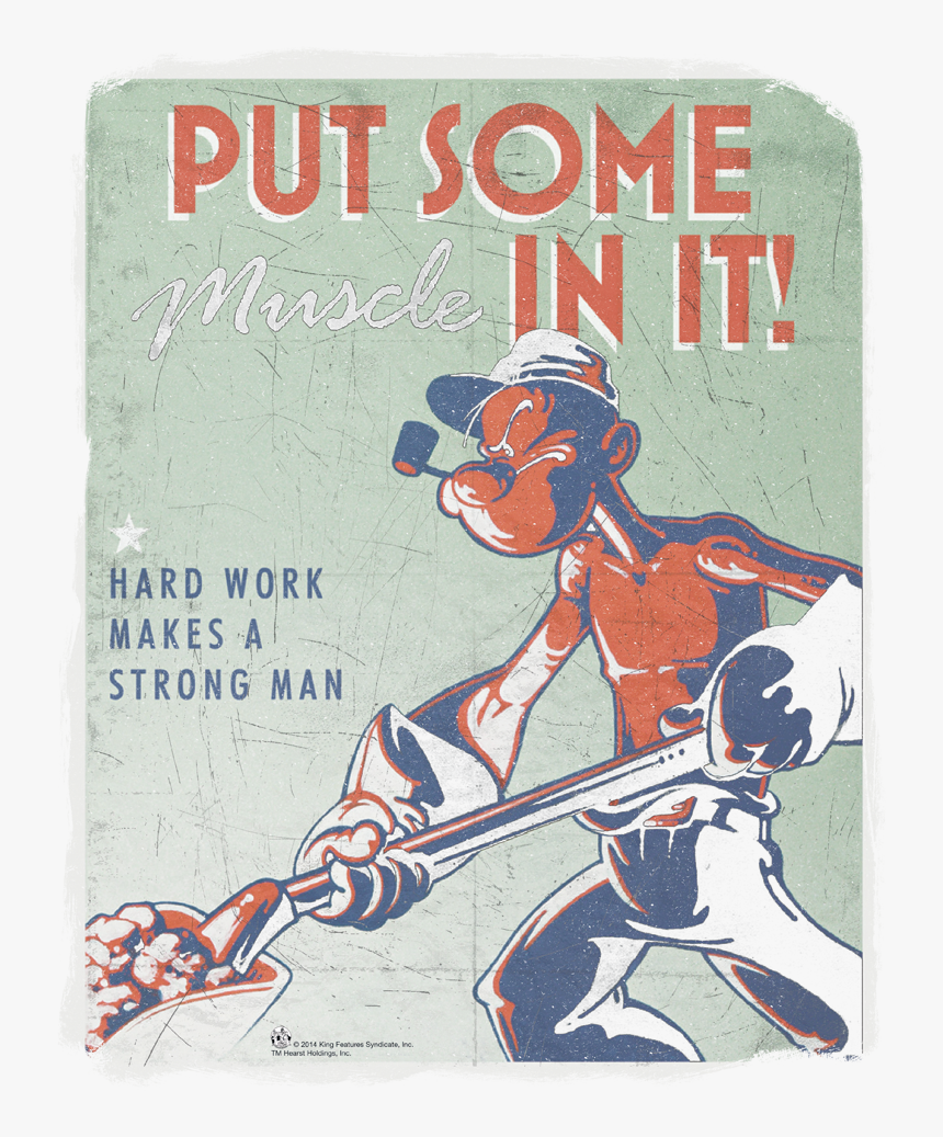 Popeye Hard Work Juniors Tank - Poster