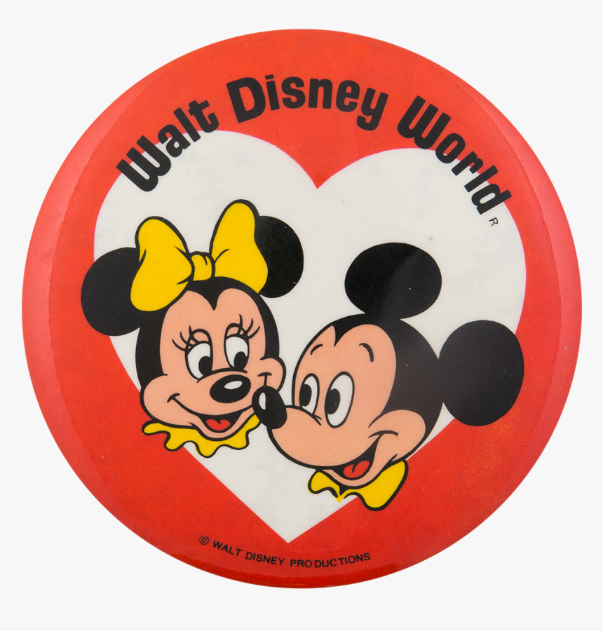 Walt Disney World Minnie And Mickey Entertainment Button - Cartoon