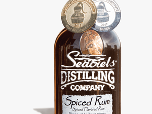 1119 2019 Bottle With Shadow Spiced Rum With Medals - Glass Bottle