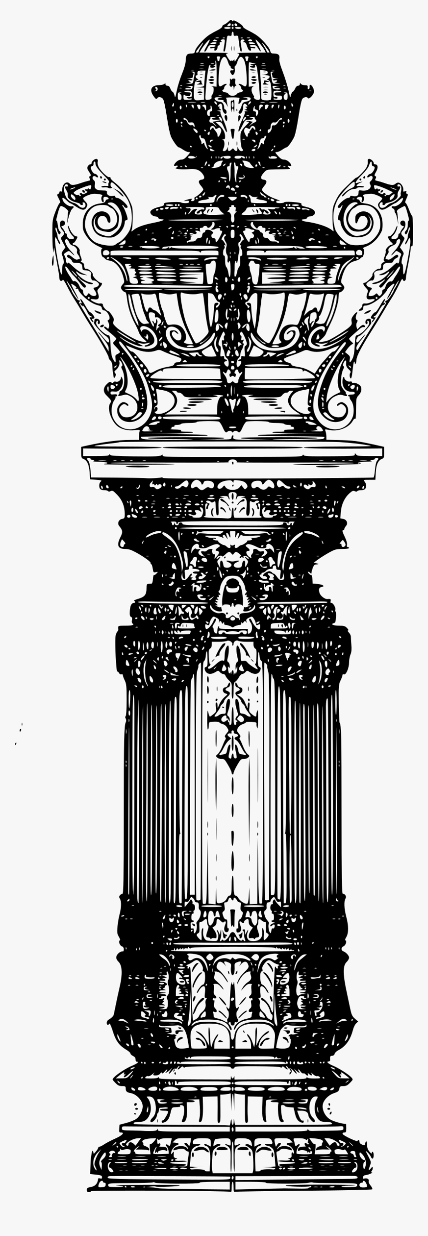 Decorative Pillar Clip Arts - Cl