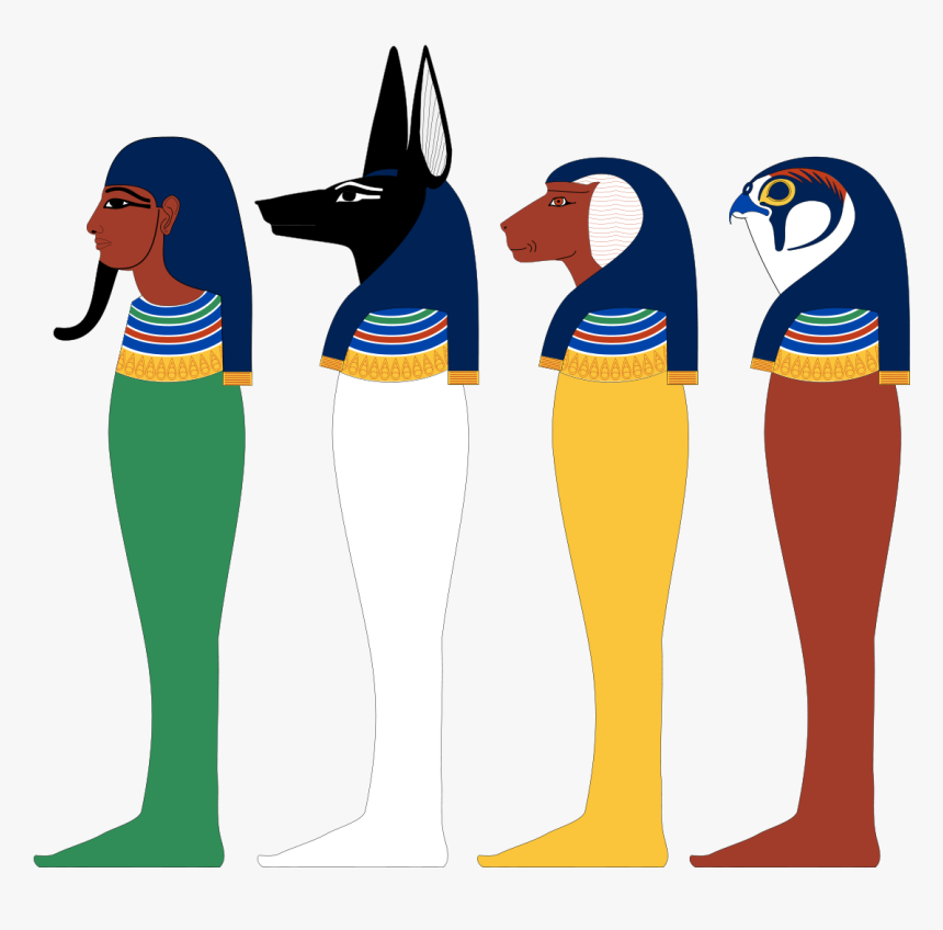Clip Art Clipart Of Pharaoh Carrying His Dead Son - Sons Of Horus Egypt