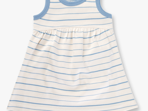 Blue French Stripe Dress - Pattern
