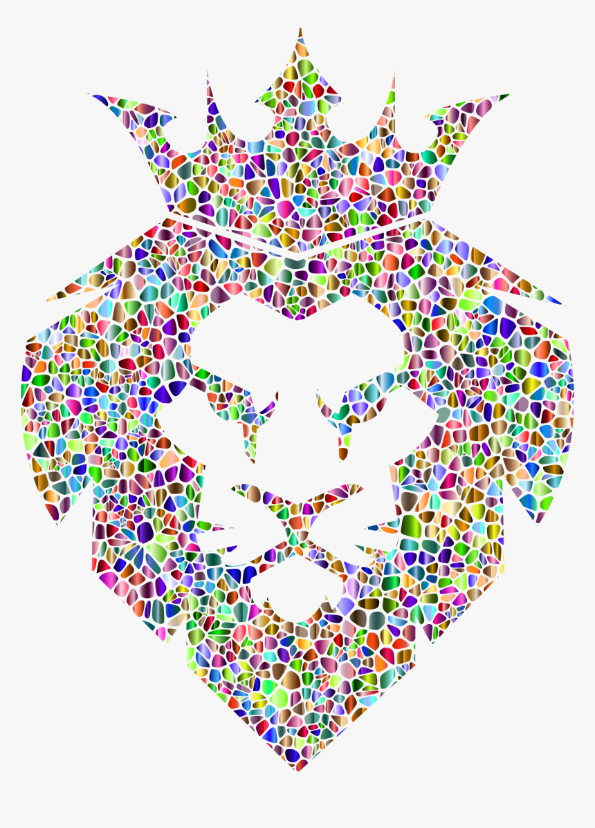 Chromatic Tiles Lion King No Background Clip Arts - Lion Logo Black And White