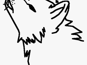 A Howling Wolf - Wolf Cartoon Easy Drawing
