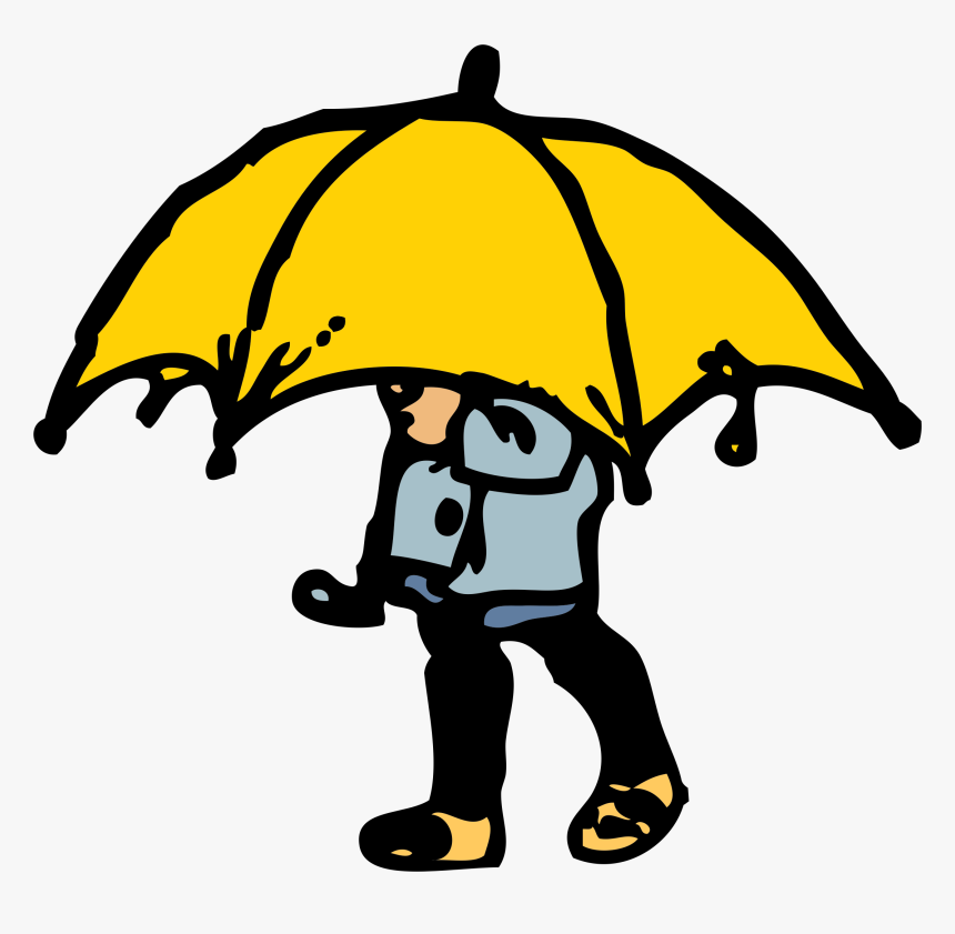 Little Boy Big Umbrella Clip Arts - Boy With Umbrella Clipart
