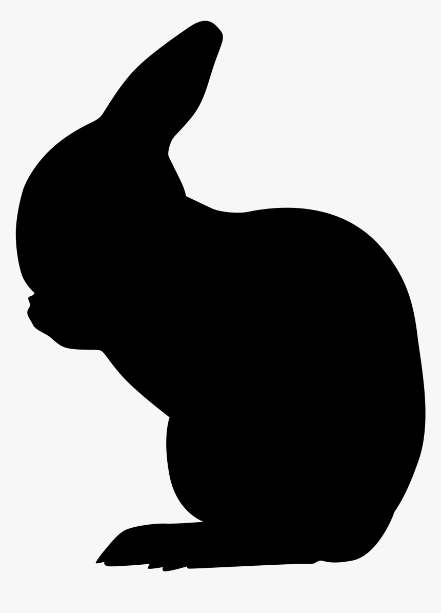 Silhouette Rabbit Drawing Easter Bunny Stencil - Bunny Drawing Black
