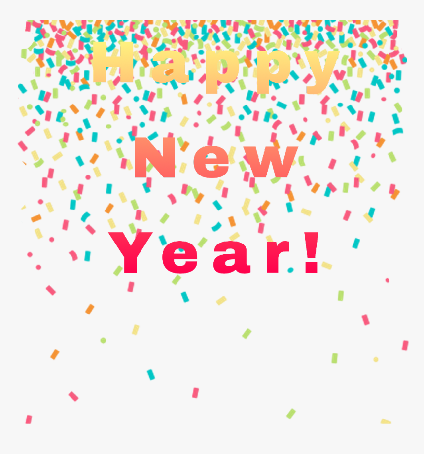 #celebration #newyear #happy #happynewyear #confetti - Transparent Background Confetti Clipart