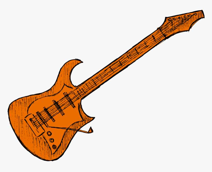 Electric Guitar Drawing 2 - Bass Guitar