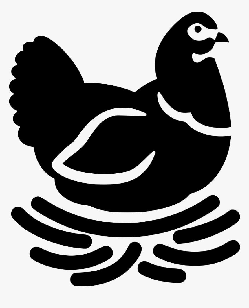 Hen Chicken Brood Svg - Black An