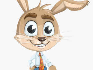 Cute Bunny Cartoon Vector Character Aka Bernie The - Vector Rabbit Cartoon Character