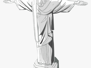 Christ Jesus Redeemer As Vector The - Statue Of The Redeemer White Png