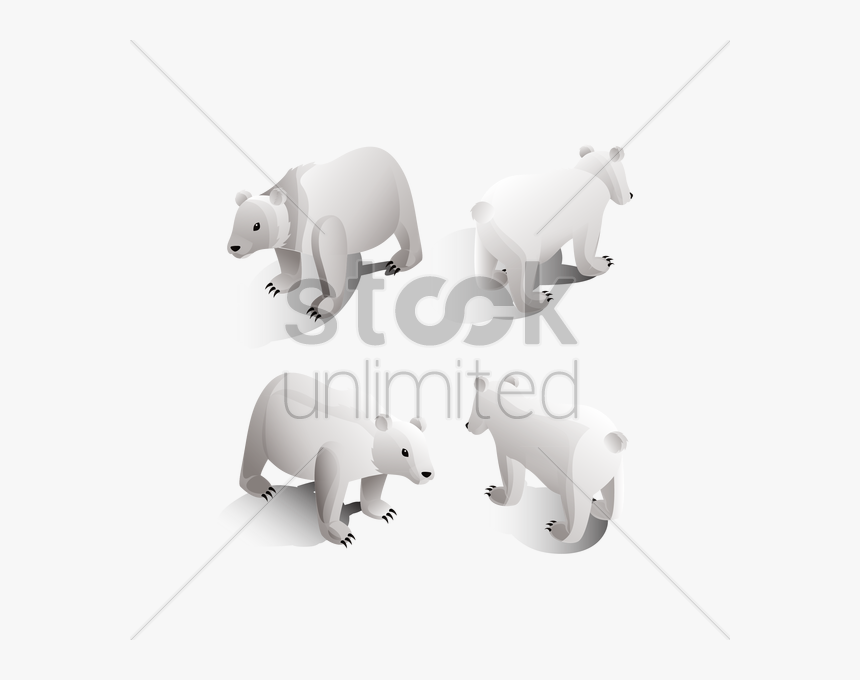 Polar Bear Clipart Side View - I