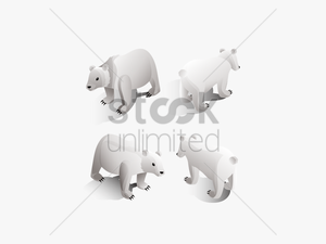 Polar Bear Clipart Side View - Isometric Polar Bear