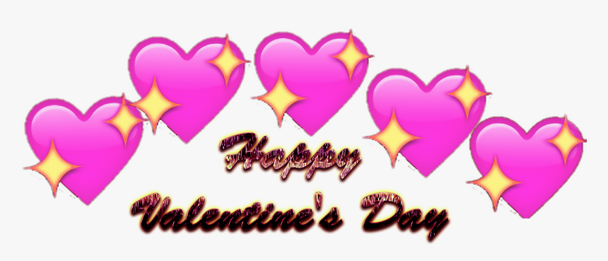 Transparent Valentines Day Clipart Border - Emoji Hearts Transparent Png