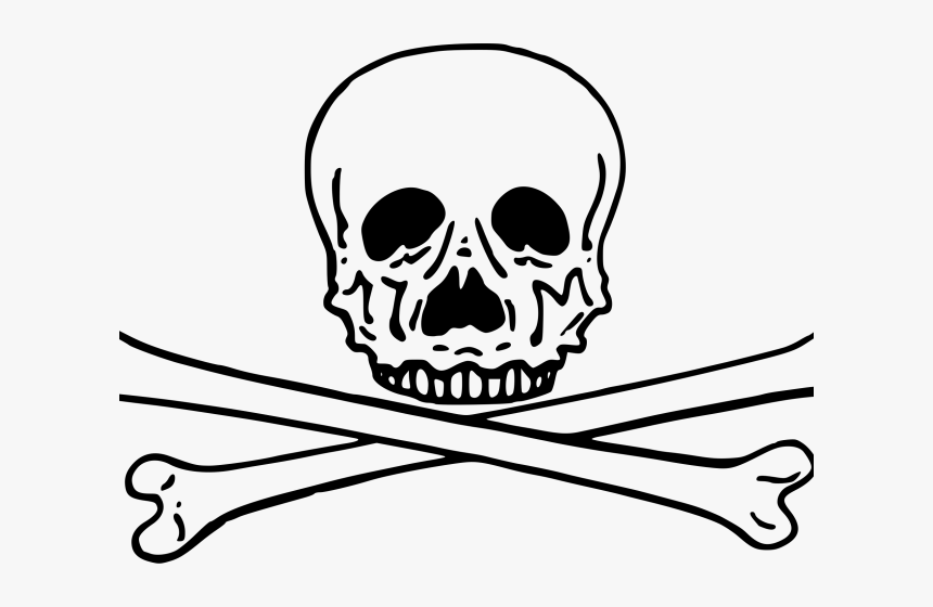 Skull Clipart Cross - Skeleton Head White Clipart