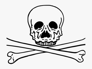 Skull Clipart Cross - Skeleton Head White Clipart