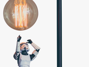 Storm Trooper Under Lamp - Incandescent Light Bulb
