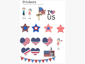 Th Of Sticker - Printable July 4 Decorations