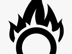 Black And White Symbol For Fire