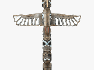 Carved And Painted Totem Pole - Totem Pole Png