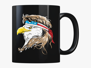 Merican Eagle - Coffee Mug - Bald Eagle With Mullet