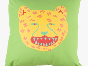 Green Cheetah Pillow - Orange Pillow Png