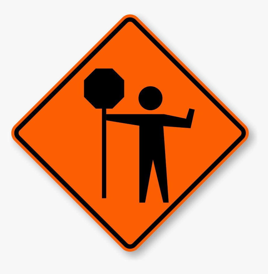 Caution Clipart Road Work Sign - Oamaru