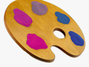 Bisexual Paint Palette Emoji Credit Isn T Needed But - Wood