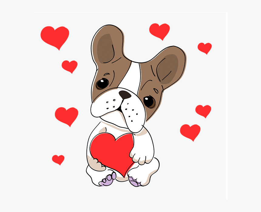 Dog Holding A Heart - Easy Dog Drawing